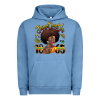 Pigment Pebble Blue juneteenth 1865 black woman Urban Hoodie - LillyAllenDesigns