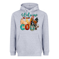 Heather Grey welcome to our coop Heavyweight Hoodie - Artiststas