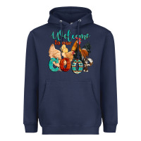 Navy welcome to our coop Heavyweight Hoodie - Artiststas
