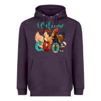 Plum welcome to our coop Heavyweight Hoodie - Artiststas