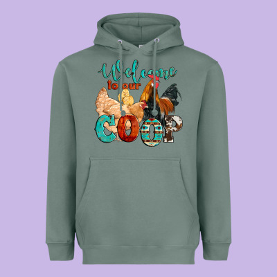 Welcome To Our Coop Heavyweight Hoodie Designed By Artiststas