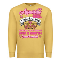 Antique Gold As a Aquarius Girl I was Born with My Heart on my Sleeve and a mouth Premium Sweatshirt - Jasminsmagicworld