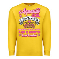 Lemon As a Aquarius Girl I was Born with My Heart on my Sleeve and a mouth Premium Sweatshirt - Jasminsmagicworld
