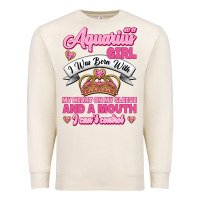 Sandshell As a Aquarius Girl I was Born with My Heart on my Sleeve and a mouth Premium Sweatshirt - Jasminsmagicworld