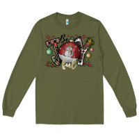 Army Green be joy ful Long Sleeve Tee - CowhideDigitalArt