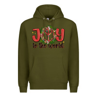Army Green joy to the world Premium Hoodie - MaliasSmallBusiness
