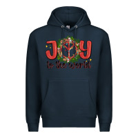 Navy joy to the world Premium Hoodie - MaliasSmallBusiness