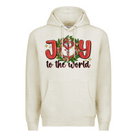 Oatmeal Heather joy to the world Premium Hoodie - MaliasSmallBusiness