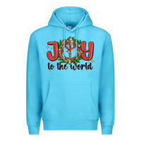Ocean Blue joy to the world Premium Hoodie - MaliasSmallBusiness