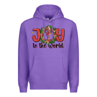 Purple joy to the world Premium Hoodie - MaliasSmallBusiness