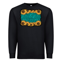 Black sunflower background Premium Sweatshirt - BarkalooDesign