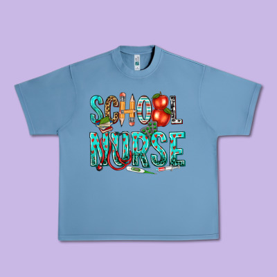 School Nurse Urban Heavy Tee Designed By Texasbilliewilder