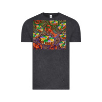 Vintage Black Mardi gras king cake and crawfish Vintage Tee - RanaPortraitStore
