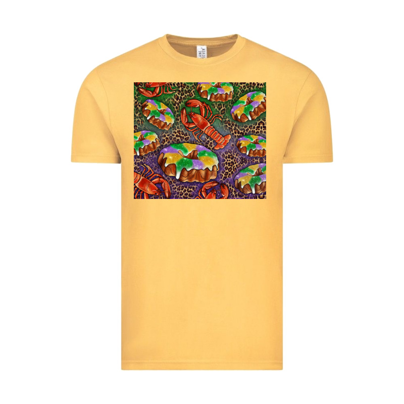 Mardi Gras King Cake And Crawfish Vintage Tee by RanaPortraitStore | Teevron