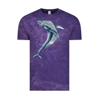 Cloud Purple humpback whale jumping Vintage Tee - BarkalooDesign