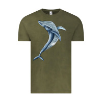 Vintage Olive humpback whale jumping Vintage Tee - BarkalooDesign