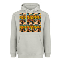 Moon Dust seamless poultry farm sunflowers chicken coop tumbler Heavyweight Hoodie - Artiststas