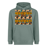 Sage seamless poultry farm sunflowers chicken coop tumbler Heavyweight Hoodie - Artiststas