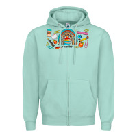 Seafoam teacher life rainbow frosted Zipper Hoodie - JahusDesignShop