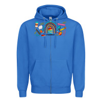 True Royal teacher life rainbow frosted Zipper Hoodie - JahusDesignShop
