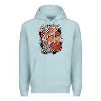 Blue Mist checkered retro basketball Premium Hoodie - MaliasSmallBusiness
