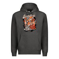 Charcoal Heather checkered retro basketball Premium Hoodie - MaliasSmallBusiness