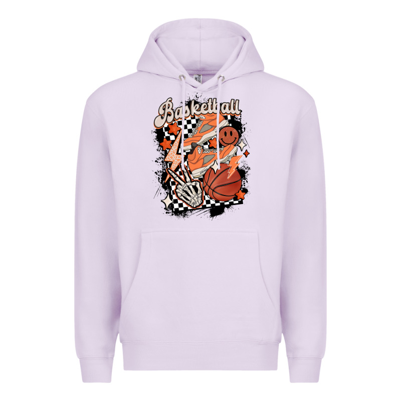 Checkered Retro Basketball Premium Hoodie by MaliasSmallBusiness | Teevron