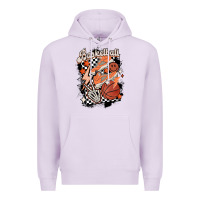 Lilac checkered retro basketball Premium Hoodie - MaliasSmallBusiness