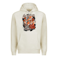 Oatmeal Heather checkered retro basketball Premium Hoodie - MaliasSmallBusiness