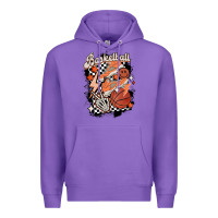 Purple checkered retro basketball Premium Hoodie - MaliasSmallBusiness