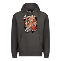Smoke checkered retro basketball Premium Hoodie - MaliasSmallBusiness