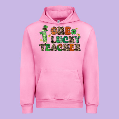 One Lucky Teacher Urban Hoodie Designed By Lillyallendesigns