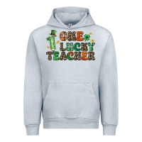 Heather Grey one lucky teacher Urban Hoodie - LillyAllenDesigns