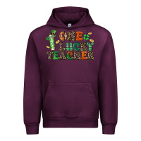 Mauve Wine one lucky teacher Urban Hoodie - LillyAllenDesigns