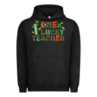 Pigment Black one lucky teacher Urban Hoodie - LillyAllenDesigns