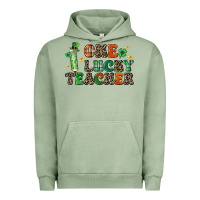 Pigment Oil Green one lucky teacher Urban Hoodie - LillyAllenDesigns