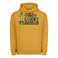 Pigment Peanut Butter one lucky teacher Urban Hoodie - LillyAllenDesigns