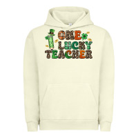 Pigment Pistachio one lucky teacher Urban Hoodie - LillyAllenDesigns