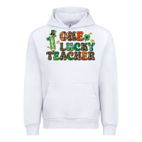 White one lucky teacher Urban Hoodie - LillyAllenDesigns