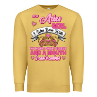 Antique Gold As A Aries Girl I Was Born With My Heart On My Sleeve And A Mouth Premium Sweatshirt - Jasminsmagicworld