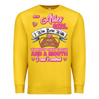 Lemon As A Aries Girl I Was Born With My Heart On My Sleeve And A Mouth Premium Sweatshirt - Jasminsmagicworld