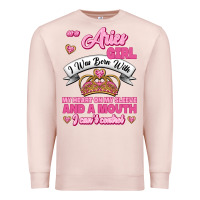 Pale Pink As A Aries Girl I Was Born With My Heart On My Sleeve And A Mouth Premium Sweatshirt - Jasminsmagicworld