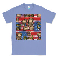 Colony Blue proud veteran seamless pattern Classic Tee - HRA Design Shop
