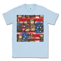 Dusty Blue proud veteran seamless pattern Classic Tee - HRA Design Shop