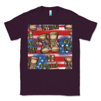 Plum proud veteran seamless pattern Classic Tee - HRA Design Shop