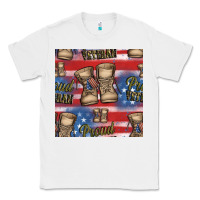 White proud veteran seamless pattern Classic Tee - HRA Design Shop