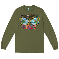 Army Green summer vibes Long Sleeve Tee - SublimationCraftShop