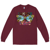 Burgundy summer vibes Long Sleeve Tee - SublimationCraftShop