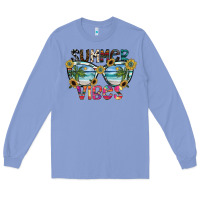 Colony Blue summer vibes Long Sleeve Tee - SublimationCraftShop