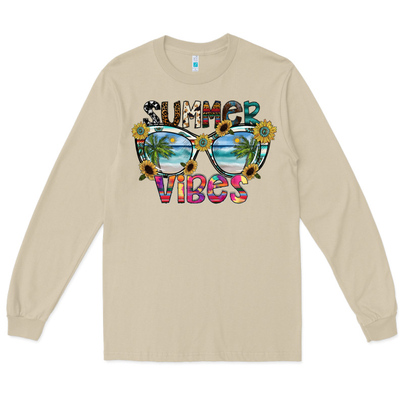 Summer Vibes Long Sleeve Tee by SublimationCraftShop | Teevron